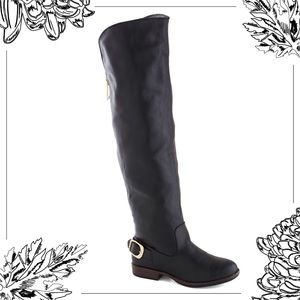 Modcloth ‘Side By Sidecar’ OTK Faux Leather Boots